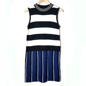 Lou & Grey Black and White Striped Dress